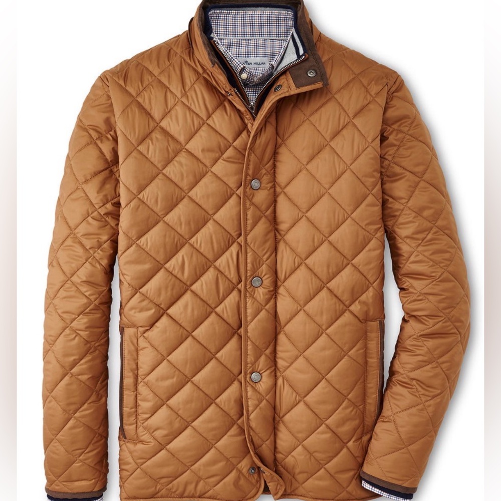 Peter Millar Quilted Tan Jacket